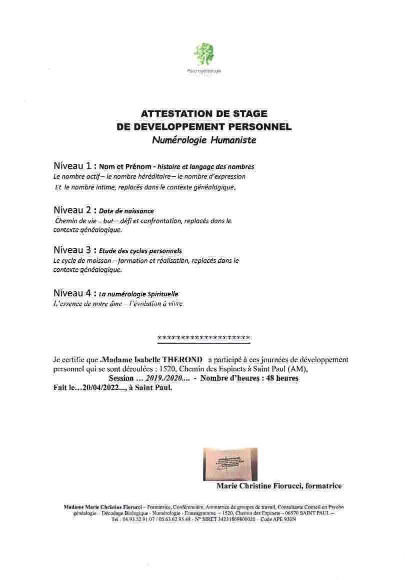 Attestation nume rologie