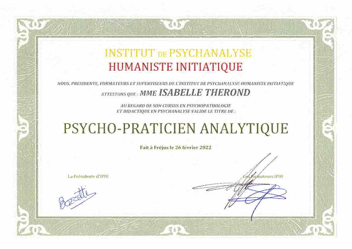 Psycho paticienne analytique